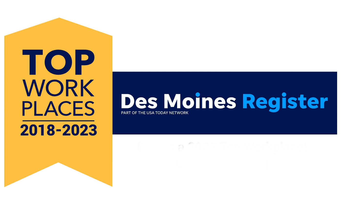 Des Moines Register - Top Workplaces 2018-2023 banner